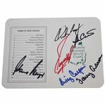 Gary Player, Fuzzy Zoeller, Billy Casper & 3 Others Signed Augusta National Scorecard JSA ALOA