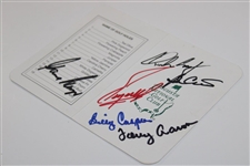 Gary Player, Fuzzy Zoeller, Billy Casper & 3 Others Signed Augusta National Scorecard JSA ALOA