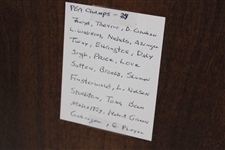 Gary Player, Ray Floyd, Lee Trevino & 20 Champs Signed 1996 PGA at Valhalla Golf Club Plaque JSA ALOA