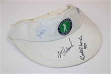Mark Calcavecchia, Bob Charles & 2 Others Signed Bell South Classic Visor JSA ALOA