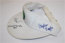 Mark Calcavecchia, Bob Charles & 2 Others Signed Bell South Classic Visor JSA ALOA