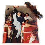 Sam Snead High Kick On Ryder Cup Airplane Original Photo, Negative And Rights From Tom Treick