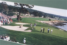 Bill Murray & Lady In Dress 18th Hole Pebble Beach Panoramic Original Photo, Negative & Rights From Tom Treick