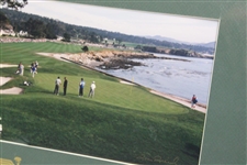 Bill Murray & Lady In Dress 18th Hole Pebble Beach Panoramic Original Photo, Negative & Rights From Tom Treick