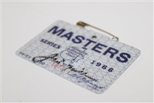 Jack Nicklaus Signed 1966 Masters Tournament Series Badge #18731 JSA ALOA