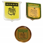Three (3) Augusta National GC Member Badges - 1970s, 1980s & 1990s