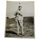 Babe Ruth Post-Swing Full Body Golfing Original Photo