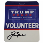 Jack Nicklaus Signed Trump/Pence Make America Great Again 2020 Volunteer Badge JSA ALOA