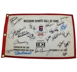 Multi-Signed Missouri Sports Hall of Fame Flag with Stan Musial JSA ALOA