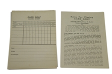 Grover C. Zweifel 'Card Golf' Game - Circa 1932