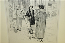 1926 'The Little Miss & How Much It Is' Illustrated Sporting And Dramatic News Magazine Cartoon by Illingworth