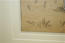 Golfer in Blue Jacket Watching Shot Illustration Print by Harry Eliott