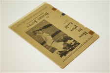 Bobby Jones 1929 'How To Play Golf' Golf Booklet