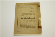 Bobby Jones 1929 'How To Play Golf' Golf Booklet