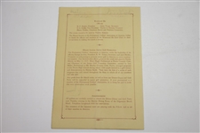 1935 Japan vs Illinois International Golf Match at Westward Ho Golf Club Souvenir Program