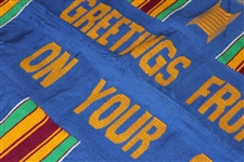 'Greetings From Ghana P.G.A. to America P.G.A. On Your 80th Anniversary Gifted Cloth Banner - 1996
