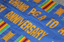 'Greetings From Ghana P.G.A. to America P.G.A. On Your 80th Anniversary Gifted Cloth Banner - 1996