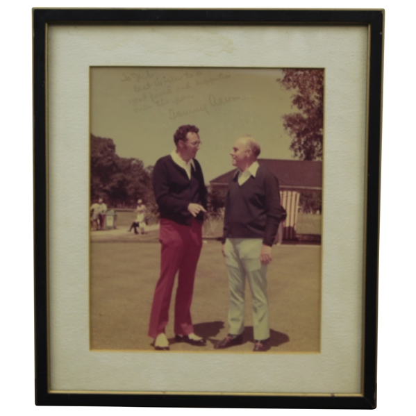 Tommy Aaron Signed & Inscribed Photo to Jack Sargent - Framed JSA ALOA