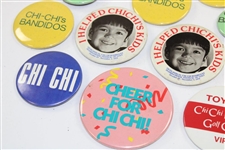 Chi-Chi Rodriguez's Personal Group of Three (13) Misc. Buttons - Chi-Chi Bandidos, Toyota, & other