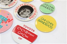 Chi-Chi Rodriguez's Personal Group of Three (13) Misc. Buttons - Chi-Chi Bandidos, Toyota, & other