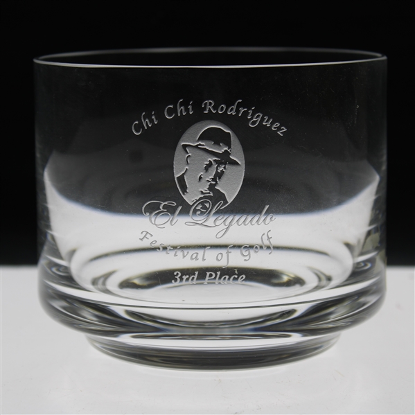 Chi-Chi Rodriguezs Personal El Legado Festival Of Golf 3rd Place Glass Bowl Trophy