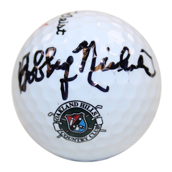 Bobby Nichols Signed Oakland Hills Country Club Logo Golf Ball - Site of 64 Carling Win JSA ALOA