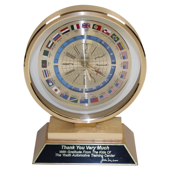 Chi Chi Rodriguezs Thank You Very Much Bulova Flags Around the World Mantle Clock