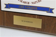 Chi Chi Rodriguez's The Conservancy Life Member Presentation Plate on Board Display