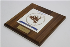 Chi Chi Rodriguez's The Conservancy Life Member Presentation Plate on Board Display
