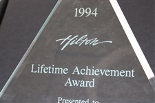 Chi Chi Rodriguez's 1994 Hilton Lifetime Achievement Glass Award