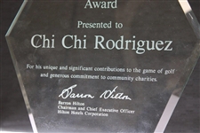 Chi Chi Rodriguez's 1994 Hilton Lifetime Achievement Glass Award