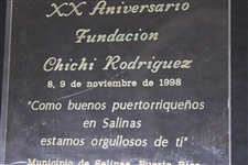 Chi Chi Rodriguez's 1998 XX Aniversario Fundacion Glass Award