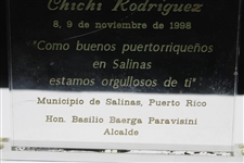 Chi Chi Rodriguez's 1998 XX Aniversario Fundacion Glass Award
