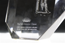 Chi Chi Rodriguez's 1990 The Bell Atlantic Classic Caring For Kids Glass Award