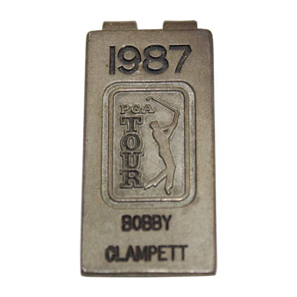 Bobby Clampetts Personal 1987 PGA Tour Member Money Clip/Badge