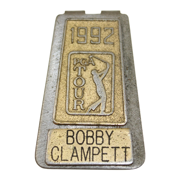 Bobby Clampetts Personal 1992 PGA Tour Member Money Clip/Badge