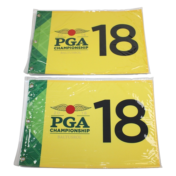 Two (2) 2016 PGA Championship at Baltusrol Screen Flags - Jimmy Walker Winner