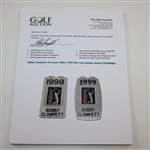 Bobby Clampett's Personal 1998 & 1999 PGA Tour Member Money Clip/Badges