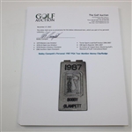Bobby Clampett's Personal 1987 PGA Tour Member Money Clip/Badge