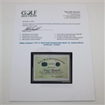 Bobby Clampett's 1977 Jr World Golf Championships North. Ca. Section Winner Certificate - Framed