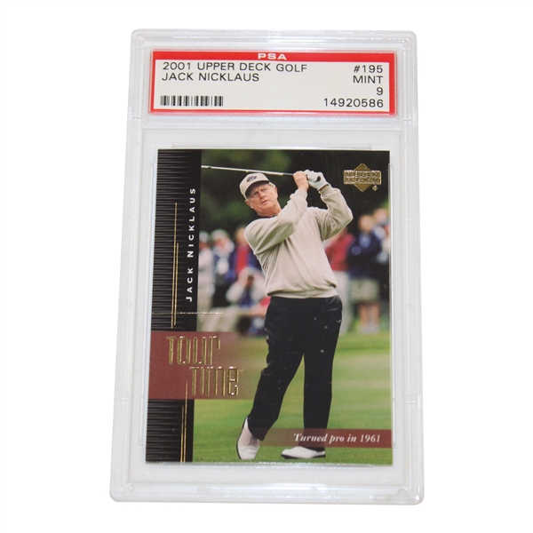 Jack Nicklaus 2001 Upper Deck Golf Card #195 PSA 9 MINT #14920586
