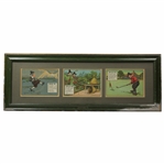 Original Crombie Rules of Golf Panel in Original Perrier Frame - Rule III, VII & VI