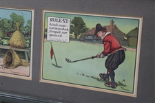 Original Crombie Rules of Golf Panel in Original Perrier Frame - Rule III, VII & VI
