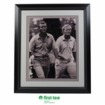 Arnold Palmer & Jack Nicklaus 1971 Laurel Valley Photo w/Nicklaus Hologram - Framed