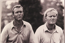 Arnold Palmer & Jack Nicklaus '1971 Laurel Valley' Photo w/Nicklaus Hologram - Framed