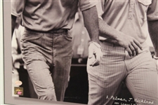 Arnold Palmer & Jack Nicklaus '1971 Laurel Valley' Photo w/Nicklaus Hologram - Framed