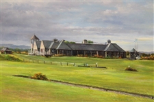 The Swilken Bridge' Oil on Board Painting Signed by Artist Leon Arie Feijen