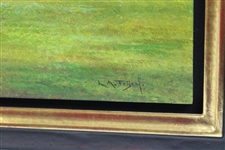 The Swilken Bridge' Oil on Board Painting Signed by Artist Leon Arie Feijen