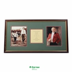 2008 Francis Ouimet Scholarship Fund Award to Gary Player Announcement Display - Framed