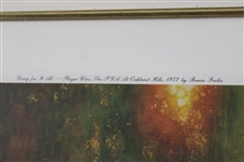 Gary Player Signed 'Going for it All' World Golf HoF Bernie Fuchs Display Print - Framed JSA ALOA